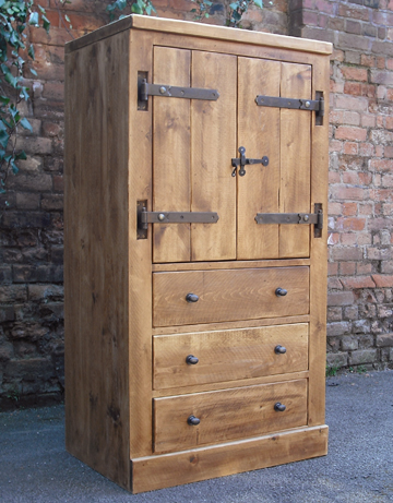 Solid Plank Pine Linen Storage Cupboard Handmade by Incite